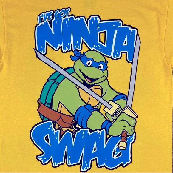 Yazbek Teenage Mutant Ninja Turtle Leonardo I’ve Got Ninja Swag Men’s T-Shirt M - Picture 2 of 6